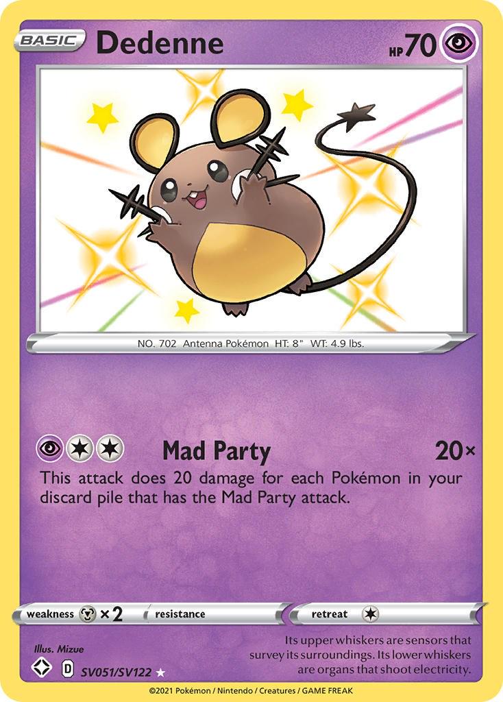 Shining Fates Dedenne Pokémon card